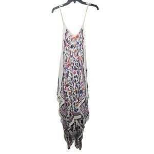 Accessory St. Multicolor Floral Paisley Asymmetrical Dress O/S One Size Boho